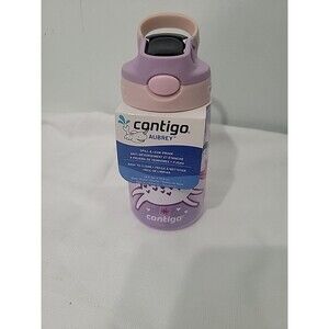 Contigo Kids Audrey Unicorn AutoSpout Straw Water Bottle with Easy-Clean 14 Oz